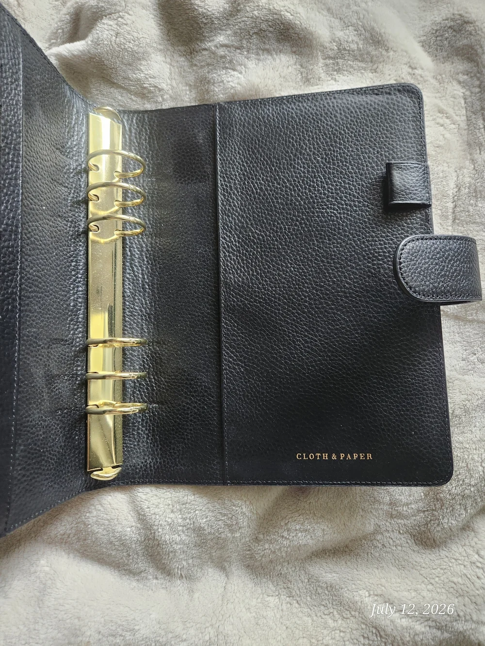 Black Leather Planner A5 Vintage C|P